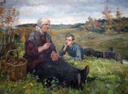 А. Пешков с бабушкой