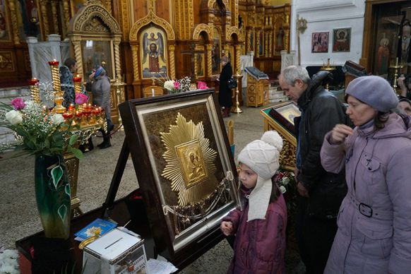 Крестный ход с Ташлинской иконой в Сормовском соборе