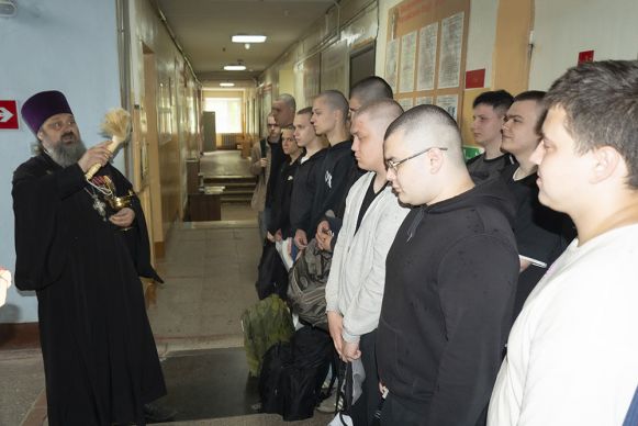 Напутствие призывников священником Новости Сормовского благочиния