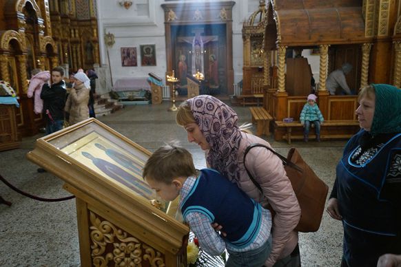 Молебен Петру и Февронии в Сормовском соборе